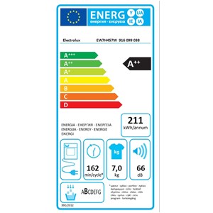 SUŠILICA RUBLJA ELECTROLUX EW7H457W (za povećanje klikni na sliku)