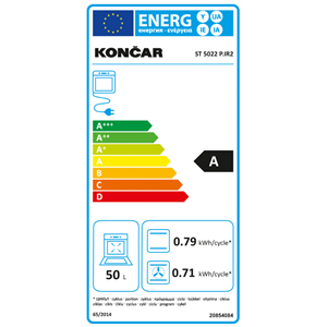 ŠTEDNJAK KONČAR ST 5022 P.IR2 1 (za povećanje klikni na sliku)