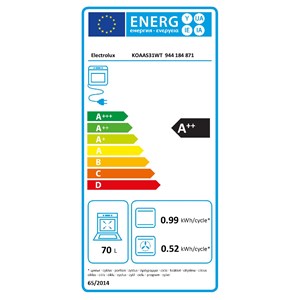 ELECTROLUX KOAAS31WT (za povećanje klikni na sliku)