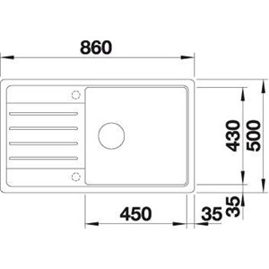 BLANCO LEGRA XL 6 S SILGRANIT CRNA, BEZ DALJ.UPR.526087-1 (za povećanje klikni na sliku)