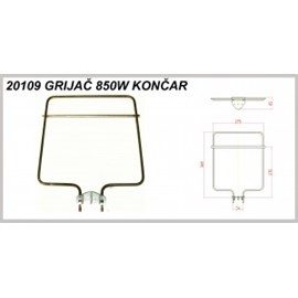 100494 GRIJAČ PEĆI KONČAR 850W