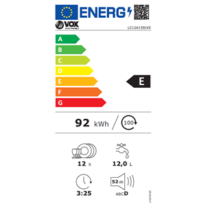VOX LC12A15BIXE (za povećanje klikni na sliku)